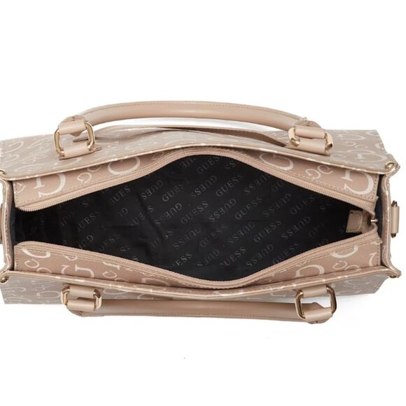 GUESS Anakin Logo Arched Caramel Travel Tote Bag - Picture 3 of 6